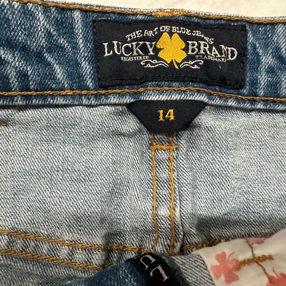 Lucky Brand blue jean mini Skirt size 14 - Picture 3 of 7